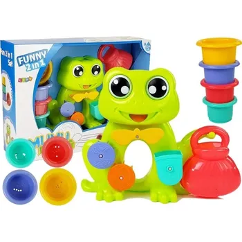 Modelovací hmota LEAN Toys Vanová sada Frog Waterfall + vědra