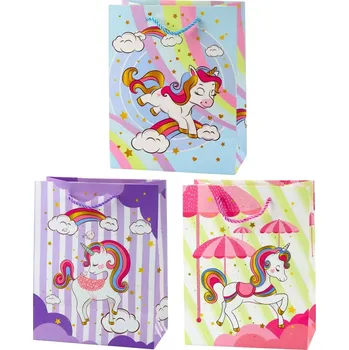 Dárková taška Dárková taška jednorožec barevná 23 × 16 × 10 cm