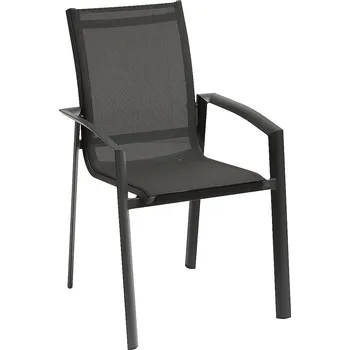 DEOKORK Hliníkové křeslo s textílií NOVARA (antracit)