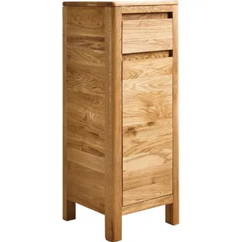 Komoda Vysoká dubová komoda Gialo - Katmandu Světlý dub 30x79 cm