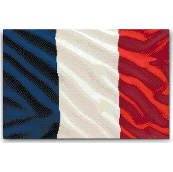 Diamantové malování Diamantové malování - Vlajka Francie Velikost: 40x60cm, Rámování: Pouze srolované plátno, Diamanty: Kulaté
