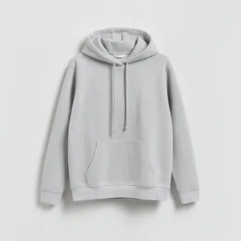 Pánská mikina Reserved - Mikina s&nbsp;kapucí - světle šedá - 378HM-09X - 378HM-09X-L