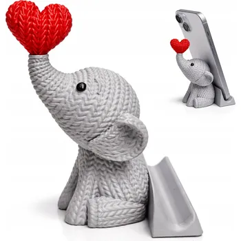 Stojan / držák na telefon Slon Srdce Valentýn