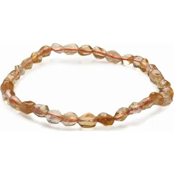 Drahý kámen Citrín náramek z oválných kamínků obvod cca 16 až 21 cm