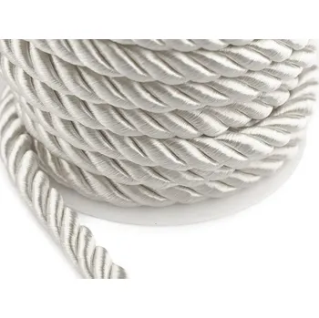 Šňůra kroucená Ø10 mm, střední, 8 bílá