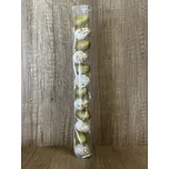 Vejce tuba 4 cm 12 ks bílozlatá