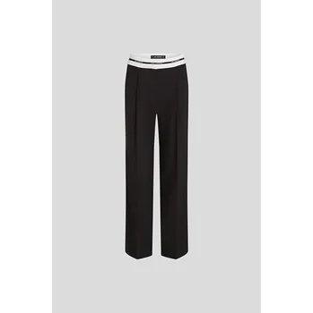 Dámské kalhoty KALHOTY KARL LAGERFELD BW ESSENTIAL SUIT PANTS BLACK