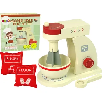 Kuchyňský robot LEAN Toys Dřevěný kuchyňský robot Mixer Příslušenství Kitchen Kids