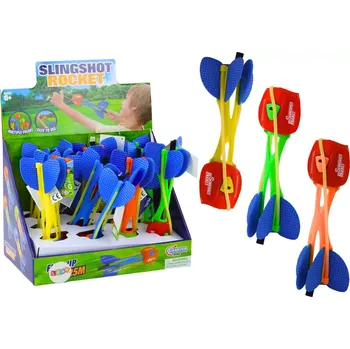 Dětská zbraň Pěnová vystřelovací raketa s prakem, dolet až 25 m