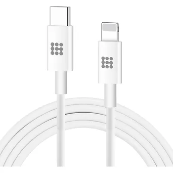 Datový kabel Nabíjecí kabel USB-C s Lightning konektorem HAWEEL pro Apple iPhone / iPad - bílý - 2m