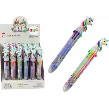 Jednorožec vícebarevné automatické pero 10 barev