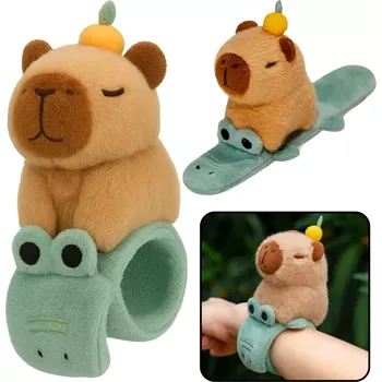 plyšák Plyšová zacvakávací náramková opaska krokodýl s kapybarou