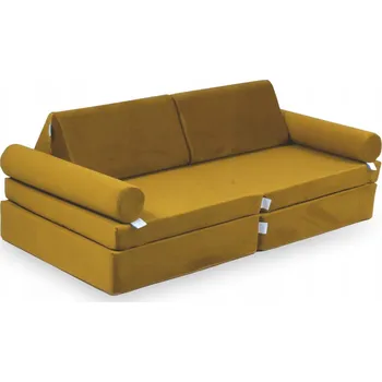 Pohovka Mini Pohovka pro děti Montessori Comfort Velvet Zlatá