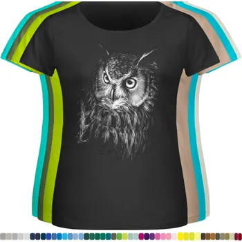 levne-damske-bavlnene-tricko-potisk-hezka-sova Barva: Black -černá, velikost: 8XL