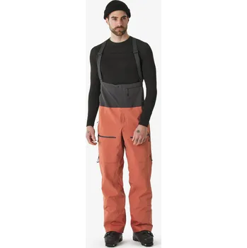 Snowboardové kalhoty SIMOND Pánské nepromokavé freeridové lyžařské kalhoty FR900 2XL KAŠTANOVÁ