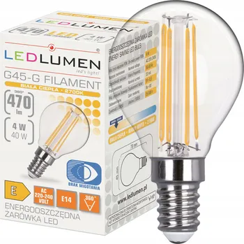 Žárovka LED žárovka Filament LEDLUMEN E14 G45 470 lm 4 W 360° teplá bílá