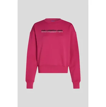 Dámské oblečení MIKINA KARL LAGERFELD JEANS KLJ REG REFLECTION SWEAT VERY BERRY