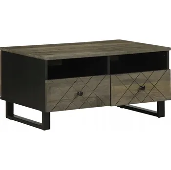 Konferenční stolek Konferenční stolek, černý, 80x54x40 cm, masivní mangové dřevo