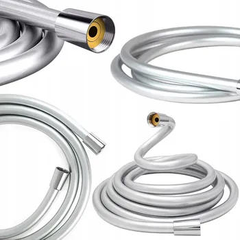 Sprchová hadice Hadice silikonová stříbrná hladká šedá