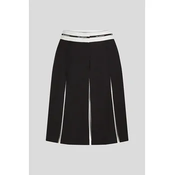 Dámská sukně SUKNĚ KARL LAGERFELD BW TAILORED PLEATED SKIRT BLACK/WHITE