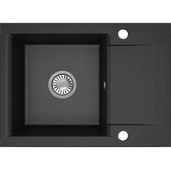 Granitový dřez Jednokomorový granitový dřez Brenor Luna 59 černý
