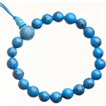 Drahý kámen Tyrkys Buddha náramek kuličky ø 8 mm