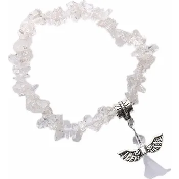 Náramek Dětský náramek z křišťálu s andělíčkem obvod cca 12 cm