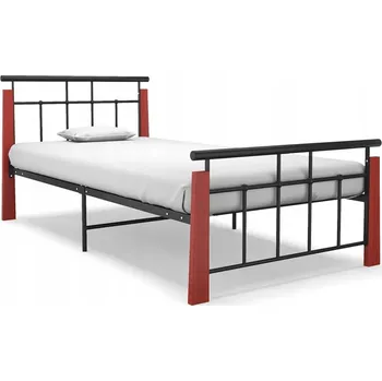 Postel Jednolůžková kovová postel VidaXL 90x200 cm černá