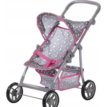 Kočárek pro panenku Šedý kočárek pro panenky Liba KnorrToys 16809