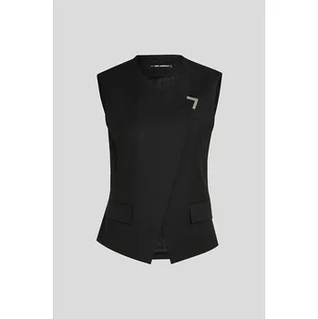 VESTA KARL LAGERFELD METAL DETAIL WAISTCOAT BLACK
