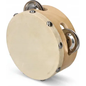 Dřevěná hračka TAMBURYN DREWNIANY NATURALNY INSTRUMENT DŘEVĚNÁ HRAČKA 3+