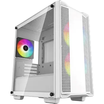 PC skříň DEEPCOOL Case CC360 WH ARGB, mATX, Průhledná bočnice, 3x 120mm Fan, bílá R-CC360-WHAPM3-G-1