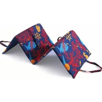 Zahradní lehátko B.E.S. Petrovice Plážové lehátko, mořský koník s korály, modrá