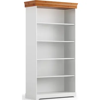 regál Borovicový regál Toskania bílá mořený - Katmandu Bílá 97x192 cm