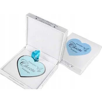 Obraz Křestní Dárek ke křtinám křestní srdce, modrý dárek