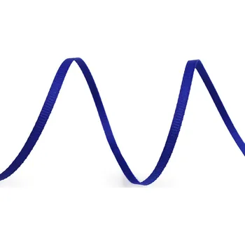 Stuha Rypsová stuha / poutko šíře 3 mm, střední, 14 modrá kobaltová