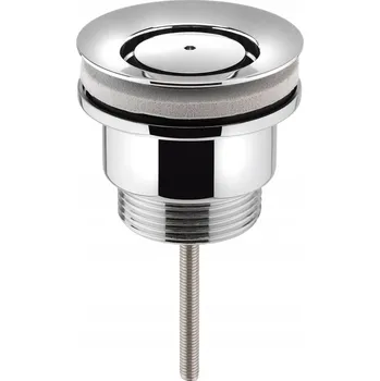 Sifon Zátka umyvadlová bez přepadu, s přepadem kulatý Sapho stříbrná