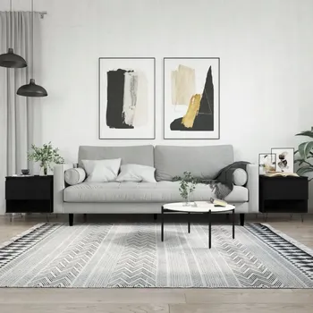 Konferenční stolek Konferenční stolky 2 ks černé 50 x 46 x 50 cm kompozitní dřevo