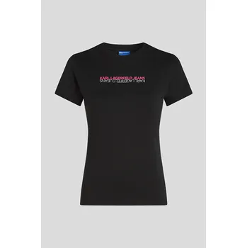 TRIČKO KARL LAGERFELD JEANS KLJ SLIM SS REFLECTION TEE BLACK
