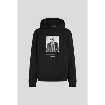 Dámská mikina MIKINA KARL LAGERFELD PORTRAIT HOODIE BLACK
