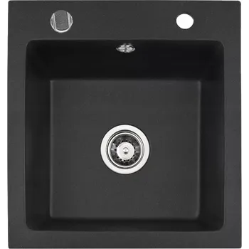Granitový dřez Jednokomorový dřez Brenor Mingus, granitový, černý