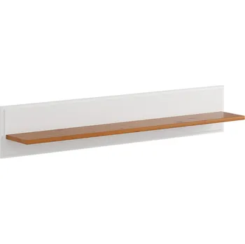 police Dřevěná bílá mořená nástěnná police TOSKANIA - Katmandu Světlý dub 17x22 cm