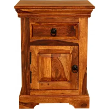 Noční stolek Indický nábytek - Noční stolek Jali 45x60x40 z indického masivu palisandr Natural