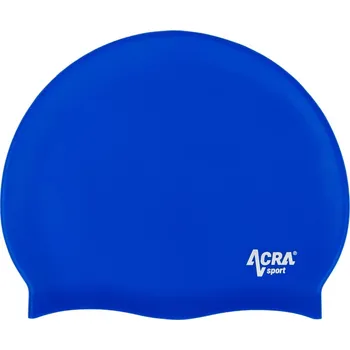 Plavecká čepice ACRA Čepice plavecká koupací silikonová do vody modrá