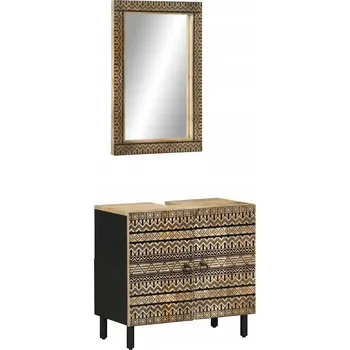 Koupelnový nábytek 2dílná sada koupelnového nábytku, masivní mangové dřevo