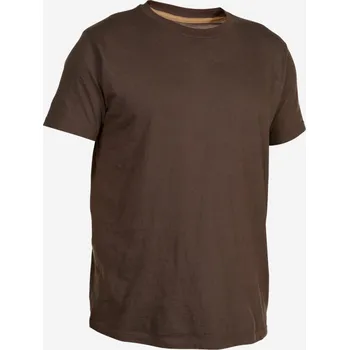 Pánské tričko SOLOGNAC Lovecké bavlněné tričko 100 hnědé M KAŠTANOVÁ