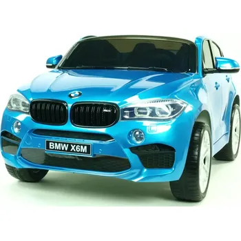 Dětské vozidlo Dětské elektrické autíčko BMW X6M dvoumístné s 2,4G DO model 2024 - modré lakované