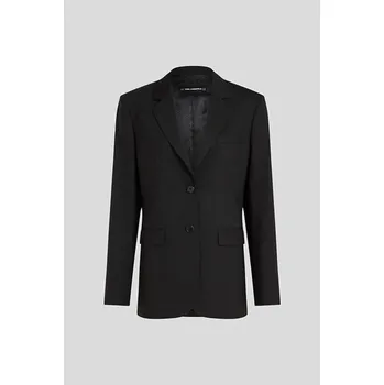 Dámské sako SAKO KARL LAGERFELD LOGO TAPE RELAXED BLAZER BLACK