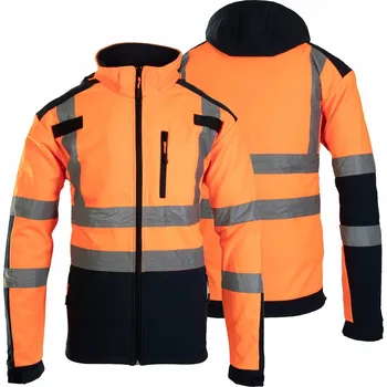 pracovní bunda Výstražná Pracovní Bunda Pánská Reflexní SOFTSHELL Oranžová Velikost M