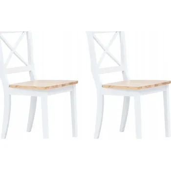 Jídelní židle Židle VidaXL látka bílá 2 ks